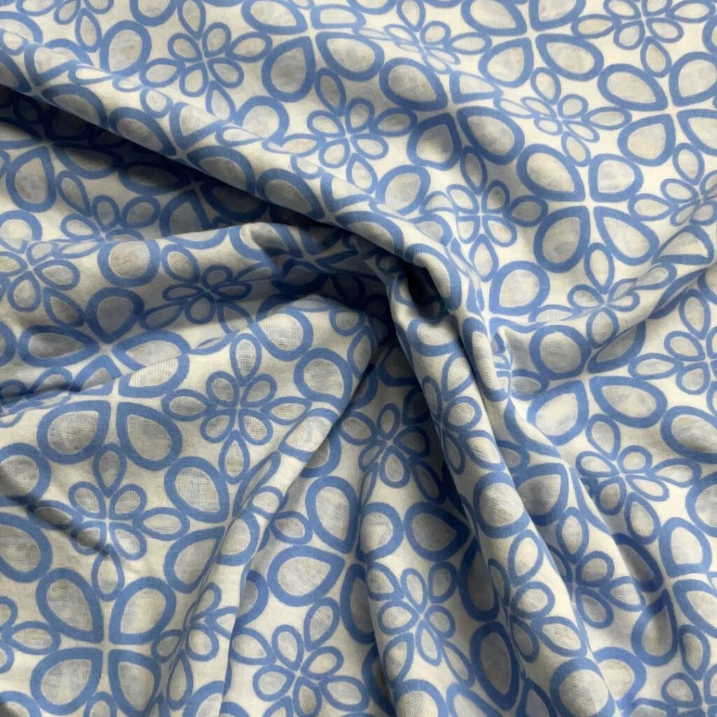 Burn out Single jersey print fabric