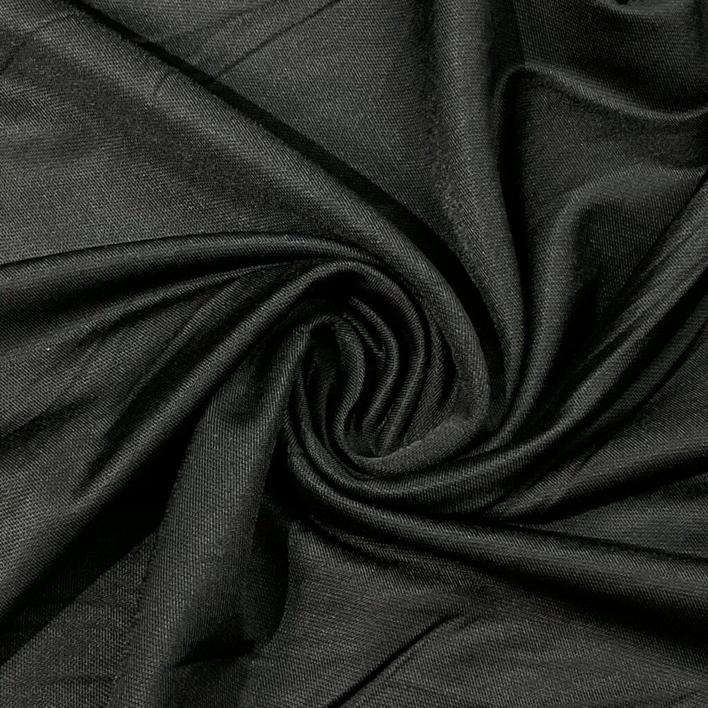 BLACK POLYESTER SPANDEX TERRY