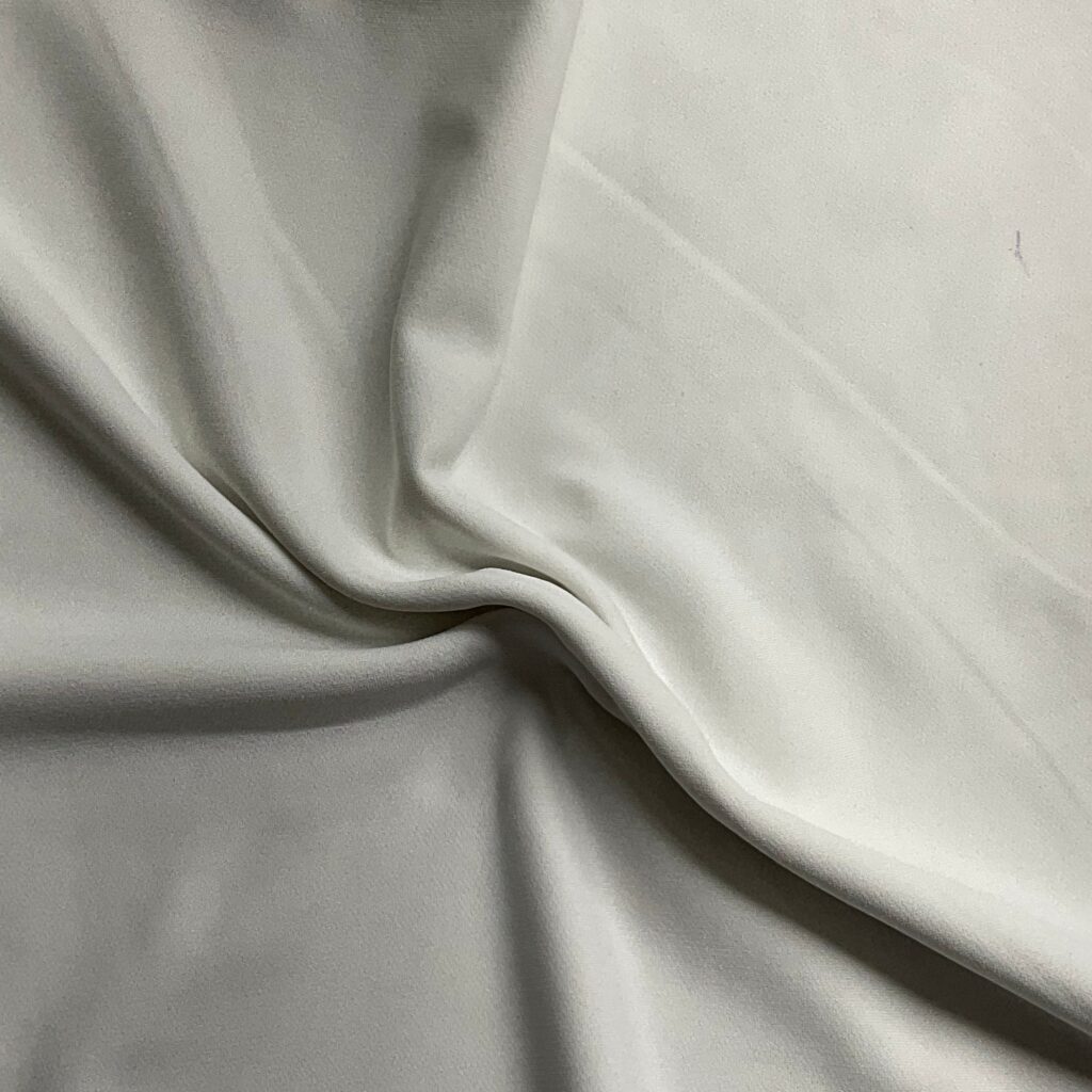 WHITE POLYESTER SPANDEX TERRY