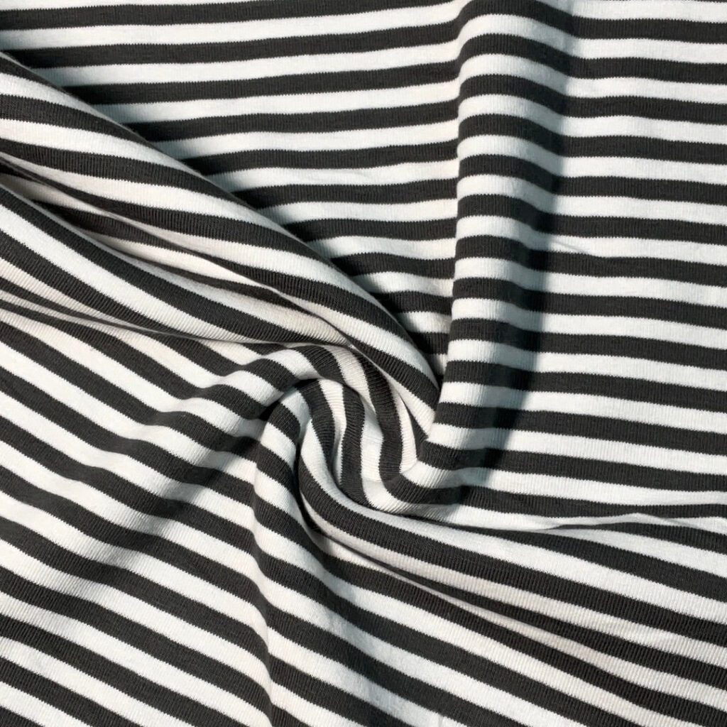 COTTON SPANDEX RIB STRIPE