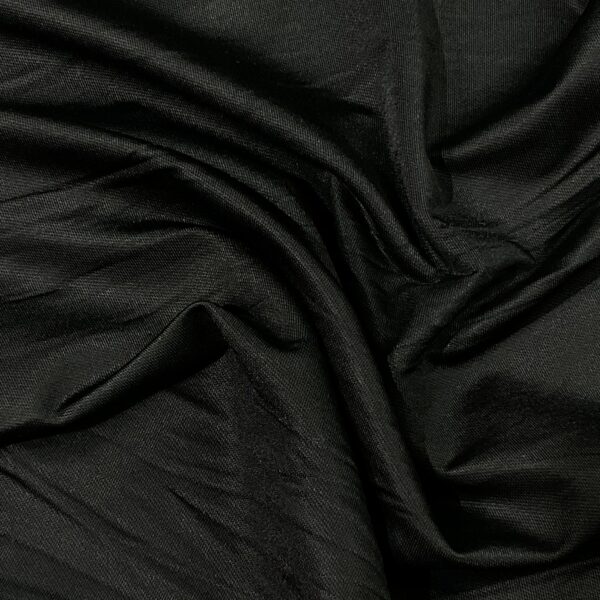 BLACK POLYESTER SPANDEX TERRY